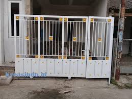 Pintu pagar rumah besi minimalis. Pintu Pagar Besi Minimalis Pesanan Bu Rini Di Cileungsi