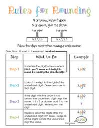 rounding rules anchor chart worksheets teaching resources