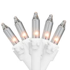 Gki Bethlehem Lighting 100 Ct Clear Commercial Grade Mini Christmas Lights With White Wire 5 5 In Spacing Walmart Com Walmart Com
