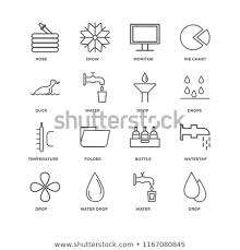 set 16 simple line icons such stock vector royalty free