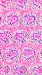 Vintage Girly Hearts Made By Me Patterns Hearts Art Cute Wallpapers Backgrounds Sparkles Glittery Girly Heart Wallpaper Backgrounds Phone Wallpapers