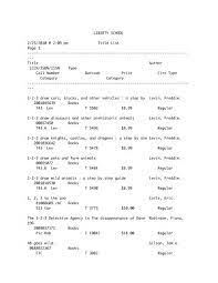 Title List As Of 2 25 10 Liberty Elementary School