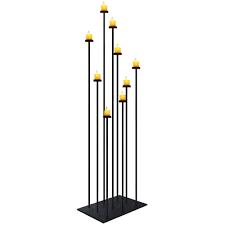 White distressed tall candle holders those tall candle holders bring to your home beautifully designed decorations combined with classic accents. Diy Floor Candle Holder Large Candelabra 70 Inch Tall Set Of 9 Tealight Black Iron Centerpiece Wedding Decor Walmart Canada