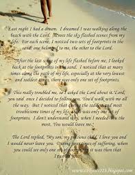 Christian Song Lyrics Foot Prints In The Sand Poems Beautiful Footprints In The Sand Poem Christian Song Lyrics