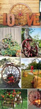 Creative Rustic Wagon Wheel Wedding Decoration Ideas Elegantweddinginvites Com Blog Wheel Decor Wagon Wheel Decor Rustic Gardens