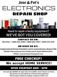 Results can be narrowed down by applying filters such as type of car, rating or. Jose And Pat S Electronics Repair Shop Free Checkup Repair Center Services Facebook