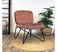 moderne fauteuil jill velvet rose gratis verzending livin24 fauteuil meubel ideeen thuisdecoratie