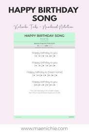 Di bawah ini adalah not angka yang bisa di gunakan untuk kebutuhan notasi instrument musik seperti marching band , drum band , calung , musik ensembel dan aneka kebutuhan musik lainya. Easy 17 Key Kalimba Tabs Happy Birthday Song Numbered Notation Birthday Songs Piano Notes Songs Song Notes