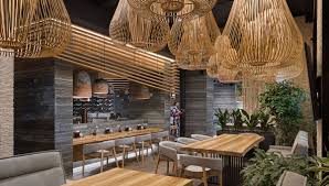Sergey Makhno Architects Creates Japanese Restaurant Interior With Ukrainian Soul In Kiev Japanese Restaurant Interior Restaurant Interior Japanese Restaurant