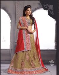 red fancy designer anarkali style lacha lehenga choli manufacturer in id 4729235 red fancy designer anarkali style lacha
