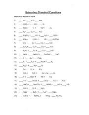 Avogadro's number, chemical equation, chemical formula, chemical reaction, coefficient, combination, combustion, conservation of matter, decomposition, double replacement, molar mass, mole, molecular mass, molecule, product, reactant. Balancing Equations Ws Balancing Chemical Equations Balance The Equations Below 11 12 13 14 15 15 17 18 19 20 21 N2 H2 9 M Nh3 K0303 9 Kci 02 Mnach Course Hero
