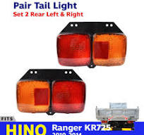 Pair Tail Lamp Rear Lights Assembly For Hino 2010-14 KT 725 KB KL Utility Truck