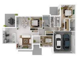 Any no garage 3 car garage angled drive under front entrance plaza entrance rear entrance side. 50 Three 3 Bedroom Apartment House Plans Architecture Design House Plans Apartment House Plans 3d House Plans