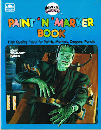More for the little ones coloring pages. Universal Monsters Paint N Marker Book From Zombos Closet