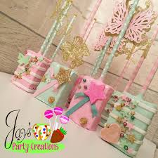 Birthday Decorated Rice Krispie Treats Fairy Themed Rice Krispy Treats Rice Krispie Treats Birthday Rice Krispie Treats Chocolate Covered Treats