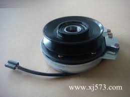 The electric clutch attaches to the engine pulley. China Cost Effective Electric Pto Clutch Used In Lawn Mower China Pto Shaft Friction Clutch Electromagnetic Clutch With Reverse