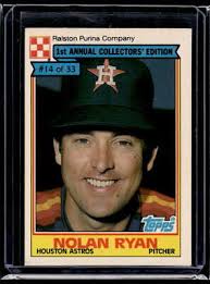 1984 Topps Ralston Purina #14 Nolan Ryan See Scan
