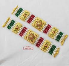 Jadau Bracelet Pair Bn173 Www Muteyaar Com jadau bracelet pair bn173