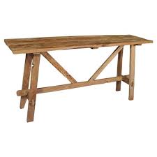 Danna Rustic Brown Reclaimed Teak Wood Console Table In 2020 Wood Console Table Wood Console Console Table