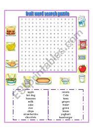We put them in alphabetical order and show the words hidden in the grid so you can quickly page through the list and find one that meets your needs. Word Search Puzzle Food Esl Worksheet By Milkotto