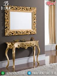 Termewah Meja Konsol Mewah Golden High Gloss Coat Df 1082 Classic Furniture Living Room Ornate Furniture Victorian Style Furniture