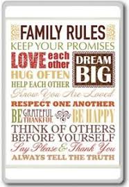 Examples of family rules are: Family Rules Motivational Inspirational Quotes Fridge Magnet Ebay