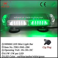 China Manufacturer Super Slim Strobe Mini Light Bar With Green And White Leds China Lightbar Strobe Mini Lightbar