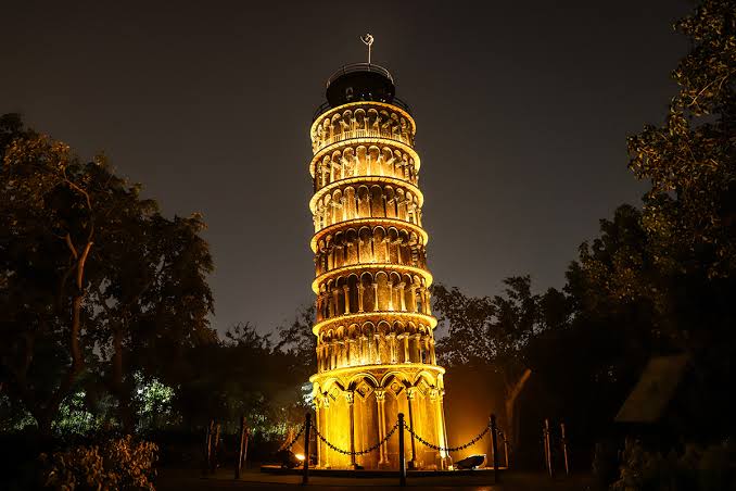 Image result for Replica of Leaning Tower of Pisa in waste of wonder