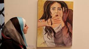 لوحات فنية رسومات عن العنف ضد المراة