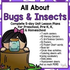 All About Bugs Insects 5 Day Lesson Plan For Preschool Prek K Homeschool