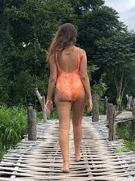 One Piece Swimsuit Orange Swimsuit Women S Swimwear Printed Bodysuit Bathing Suit Orange Swimsuit One Piece Swimsuit One Piece