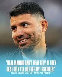 Sergio Aguero is extremely confident that Manchester City will overcome  Real Madrid 😳