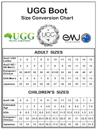 Uggs Conversion Sizing Chart Clever Us Uk Clothing Plus Shoe