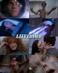 Lifeforce (1985) Lifeforce is an alien invasion/vampire movie directed by  Tobe Hooper. The crew of a space shuttle discover an enormous alien  spaceship filled with dead bats and rescue three humanoid creatures