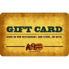 Cracker barrel is a chain store with the theme of a gift shop in the southern united states. Cracker Barrel 25 Gift Card Walmart Com Walmart Com