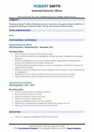 The job description varies based on size and scope of the company, but the lead security officer resume mentions the following common duties and tasks. Unarmed Security Officer Resume Samples Qwikresume
