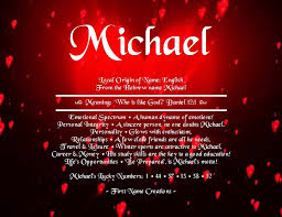 Michael Name Meaning First Name Creations Names With Meaning Michael Name Meant To Be