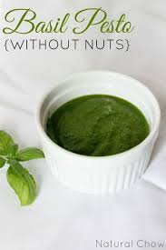 Basil Pesto Without Nuts Natural Chow Recipe Basil Pesto Recipes Basil Pesto Recipes