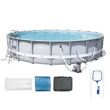 Bestway 20 Ft X 20 Ft X 48 In Round Above Ground Pool Lowes Com In 2020 Best Above Ground Pool Above Ground Pool Round Above Ground Pool