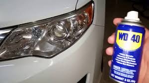 Headlight Restoration Using Wd 40 Youtube Cleaning Headlights On Car How To Clean Headlights Headlight Restoration