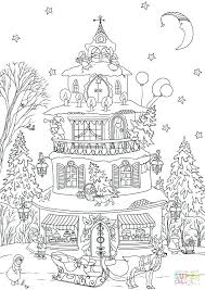 Candy cooking drinks fruits more food vegetables. Gingerbread House Coloring Pages For Kids Drawing With Crayons