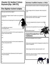 World History Chapter 10 Section 2 Islam Expands By At The Head Of The Class