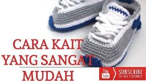 Cara mengobati batuk pada bayi. Cara Kait Kasut Baby Rajut Sepatu Bayi Youtube