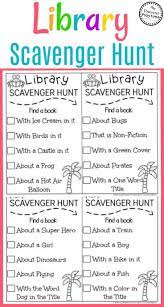 Library Scavenger Hunt And Other Summer Reading Activities Library Skills Library Lesson Plans Summer Reading Activities