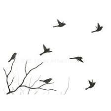 Bird In Flight Silhouette Original Watercolor Bird Painting Flying Birds Silhouette Tree Liked On Polyvore Featuring Home Hom Bird Silhouette Art Watercolor Bird Bird Silhouette