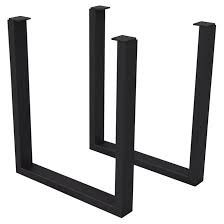 Tables extensibles de design en acier. Metaltech Ensemble De 2 Pattes De Table En Acier Noir I Tl7002 Rona