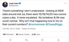 Victoria's lockdown 'very different' from last year's, greg hunt says, as state announces four new cases by simon smale and michael doyle Leigh Sales Sparks Heated Debate By Asking Why Melbourne Is Still In Lockdown With Low Case Numbers
