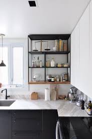 styling tricks for open kitchen shelves