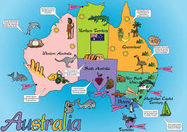 Cute Map Australia Map Australia For Kids Australian Maps