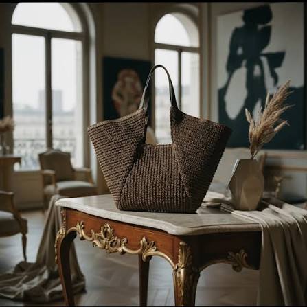 ✨ Where High Fashion Meets Handcrafted Artistry ✨ Inspired by timeless  luxury, this beautifully handcrafted tote is designed for the modern woman  who appreciates elegance with a unique, personal touch. Meticulously  hand-woven